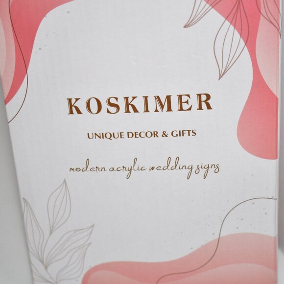 KOSKIMER 2Pcs Wedding Signs, 5"x7" Black Acrylic Signs– NWT Brand: KOSKIMER Colo - Picture 4 of 4